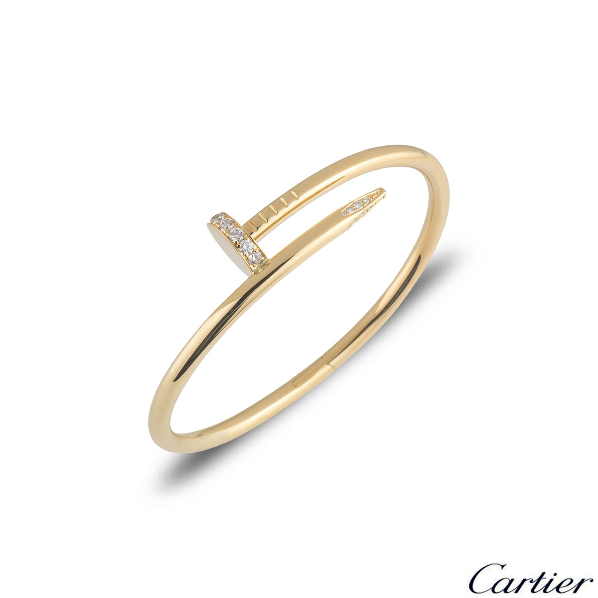 Cartier Yellow Gold Diamond Juste Un Clou Bracelet Size 15 B6048615 ...